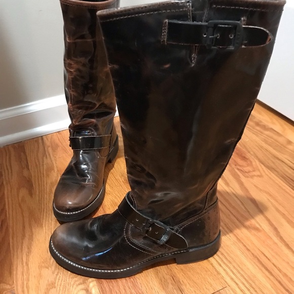 ▪️RARE FRYE Patent Leather Weather/Riding Boots - Picture 7 of 11